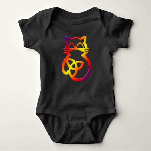 Body Rainbow Trinity Knot Celtic Chat Baby One Piece (Devant)