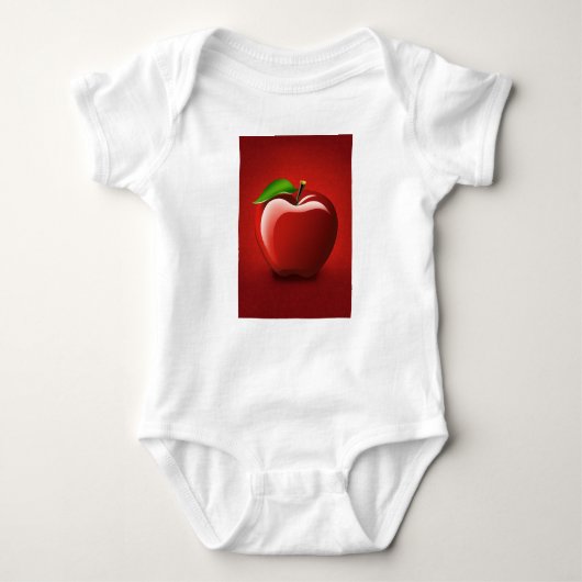Body Red Apple Logo Baby Jersey Bodysuit (Devant)