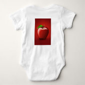 Body Red Apple Logo Baby Jersey Bodysuit (Dos)
