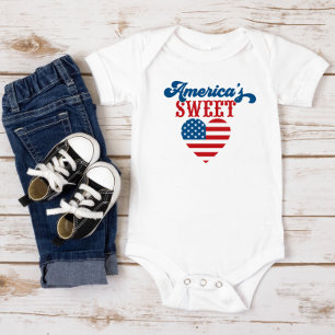 Body Red White Blue America's Sweetheart Baby Bodysuit