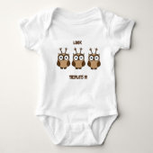 Body REGARDEZ Triplets ! ! ! Reindeer Owl Baby Bodysuit (Devant)
