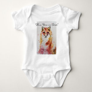 Body Renard mignon premier anniversaire Renards orange 