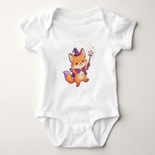 Body Renard sorcier mignon lançant un sortilège d'Hallo