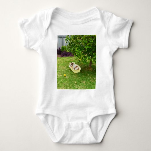 Body Renard Terrier Bathtime, Bébé Bodysuit (Devant)