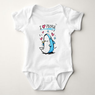 Body Requin aime les gens Funny Doodle Cartoon