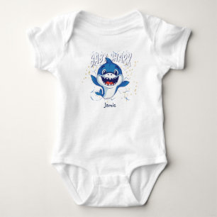 Body Requin Bébé Bleu Blanc Mignon Drôle Bébé Shower No
