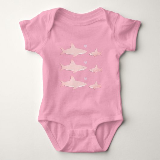 Body Requins mignons rose | Bodysuit bébé (Devant)