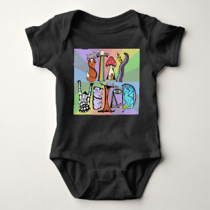 Body Restez bizarre Bodysuit bébé Rainbow Arrière - pla