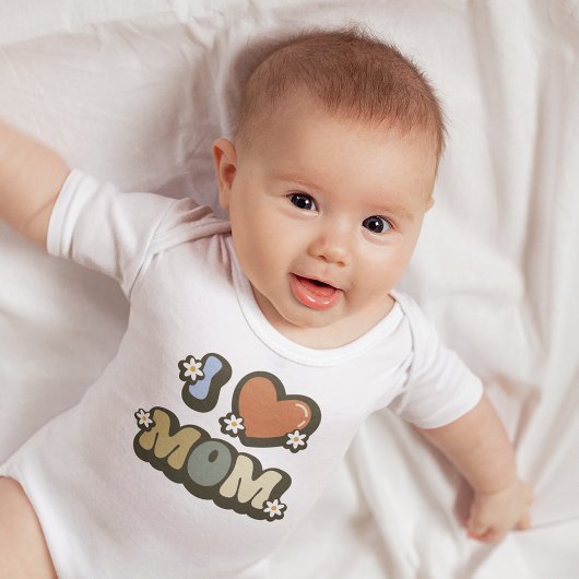 Body Retro I Love Maman Flower Power