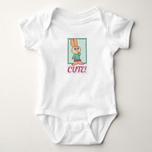Body Retro Orange, Vert et Rose lapin lapin mou