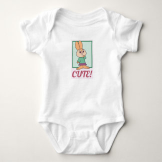 Body Retro Orange, Vert et Rose lapin lapin mou