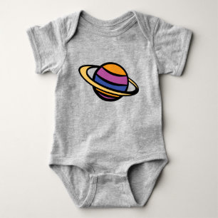Body Rêves de l'espace Cerné Planète Baby Bodysuit