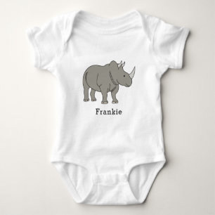 Body Rhinocéros Mignon Nom Personnalisé Garçon Unique P