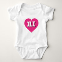 Rhode Island Hot Pink Heart - I love RI