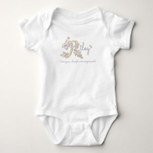 Body Riley filles nom signifiant R monogramme vêtements