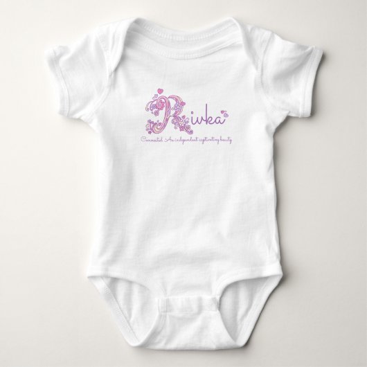 Body Rivka filles nom signification lettre R monogramme (Devant)