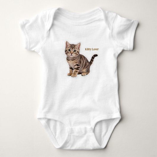 Body robe de bébé amoureux des chatons (Devant)