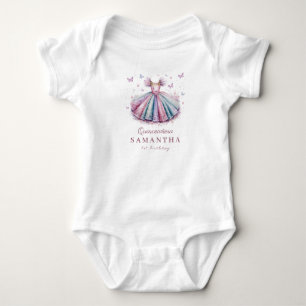 Body Robe de princesse Pastel pour 1er anniversaire