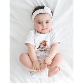 Body Robin rouge mou en aquarelle, personnalisable