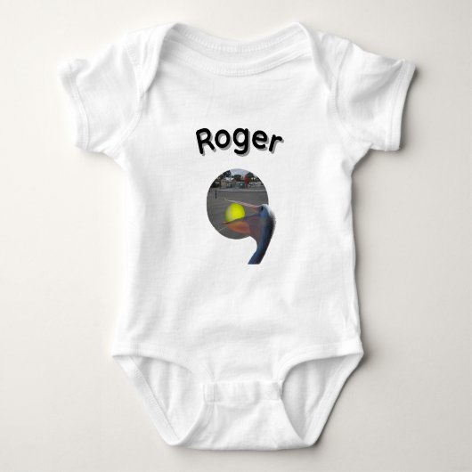 Body Roger nom avec pélican attrapant balle, (Devant)