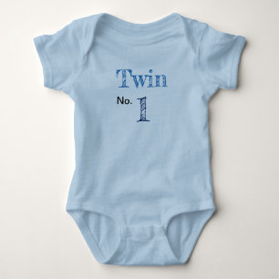 Body Romper "Twin no.1" bleu.