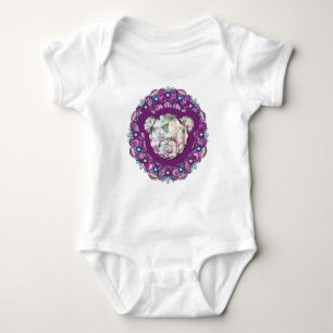 Body Rosace bleu ou rouge pour bébé&enfant
