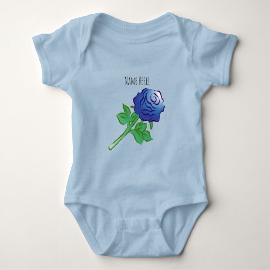 Body Rose bleue incroyable (Devant)