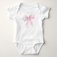 Rose pastel poudré Bow minimaliste