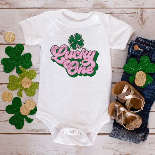 Body Rose Vert St. Patrick's Day Chanceux Un Bébé