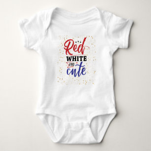 Body Rouge, blanc et mignon adorables - Feux d'artifice