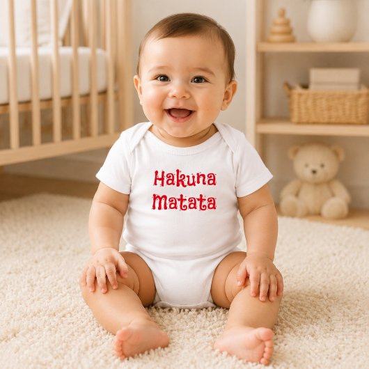 Body Rouge Tendance Hakuna Matata