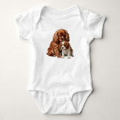 Body Ruby Cavalier Spaniel et son chiot Blenheim (Devant)