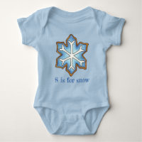 S est pour Snow Blue Winter Holiday Snowflake Cook