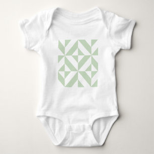 Body Sage Green Geometric Deco Cube Pattern