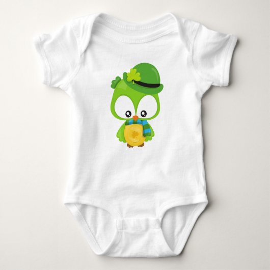 Body Saint Patrick's Day Owl, Clovers, Leprechaun Casqu (Devant)