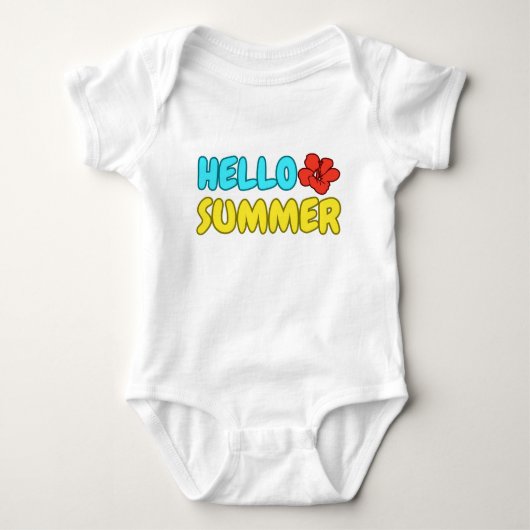 Body Salopette en jersey pour bébé Hello Summer (Devant)