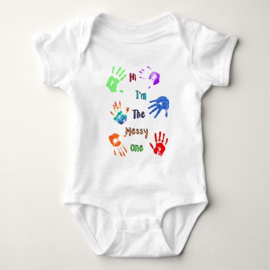 Body Salut, je suis The Messy One - Paint Handprints (Devant)