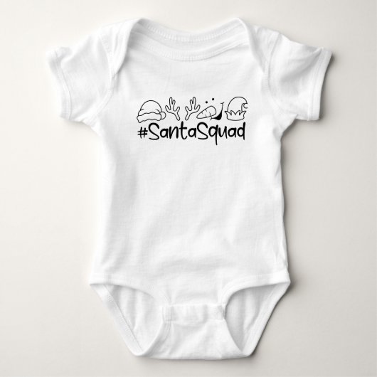 Body SantaSquad Bébé de Noël (Devant)