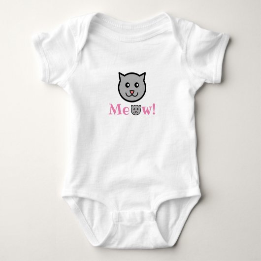 Body Sassy Cat Baby Bodysuit (Devant)