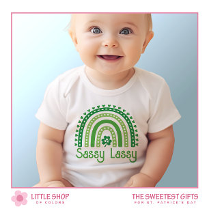 Body Sassy Lassy Arc-en-ciel Shamrock St Patrick's Day 
