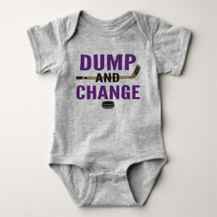 Body Sauter et changer Hockey Bébé Bodysuit Purple Stic