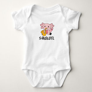 Body Saxolotl Joue De La Musique Saxophone Un Axolotl D