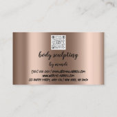 Body Sclupting Care Logo QR Code Bikini Visitekaartje (Achterkant)