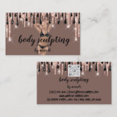 Body Sclupting Massage Logo Bikini Online QR Code Visitekaartje (Voorkant / Achterkant)
