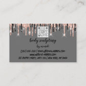 Body Sclupting Massage Logo Black Bikini QR Code Visitekaartje (Achterkant)