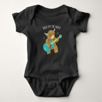 Scottish Highland Cow Guitarist Rock Aye The Moo!