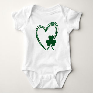 Body Scribble Heart avec Shamrock Saint Patrick's Day