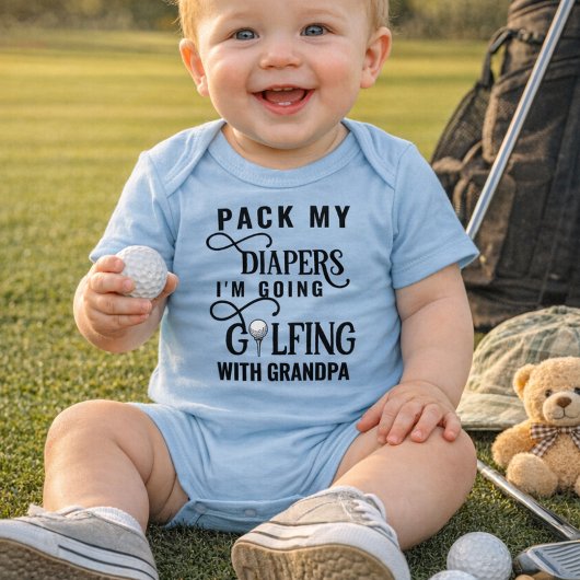 Body Script Grandpa's Golfing Buddy Baby Bodysuit