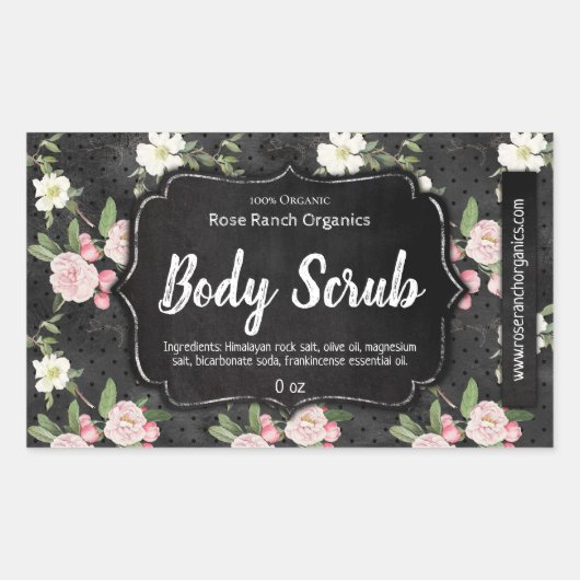Body Scrub Label Handmade Business (Voorkant)