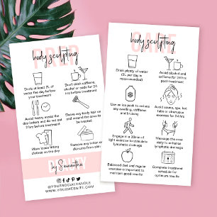 Body Sculpting Nazorg Instructies Roze Salon Visitekaartje